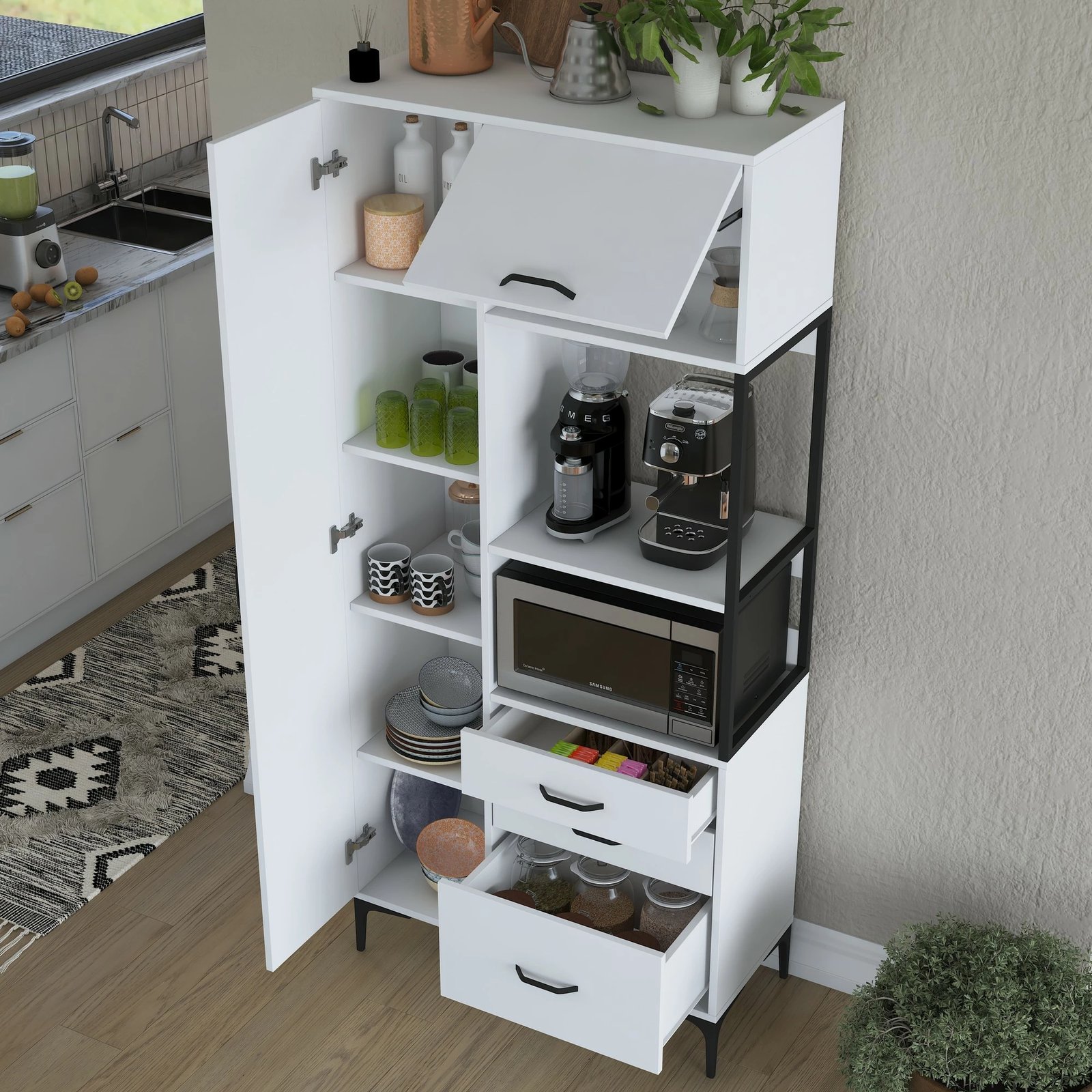 Dollap shumëpërdorimësh Hanah Home, JE112 - 2958, i bardhë