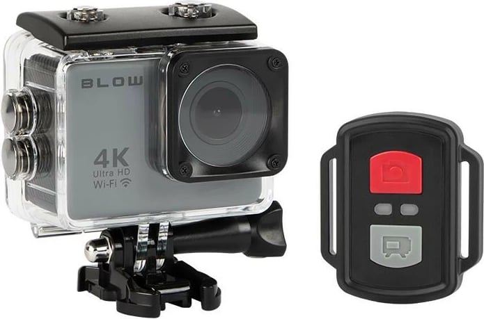 Kamerë sportive BLOW Pro4U, 4K Ultra HD, WiFi, 16 MP, e zezë, me kasë të papërshkueshme nga uji dhe aksesorë Kamerë sportive BLOW Pro4U, 4K Ultra HD, WiFi, 16 MP, e zezë, me kasë të papërshkueshme nga uji dhe aksesorë