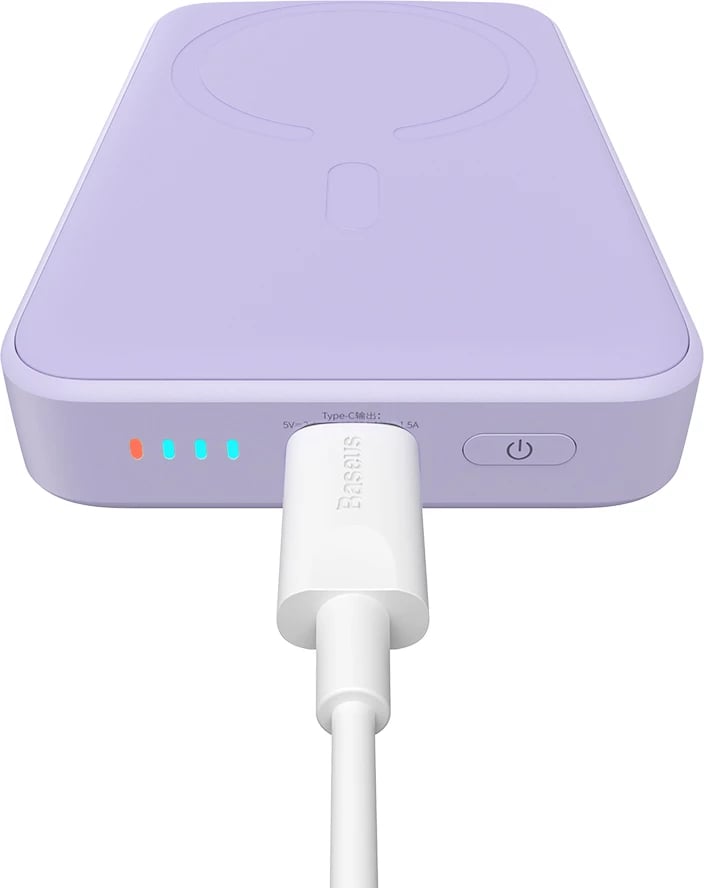 Powerbank Baseus Magnetic Mini 10000mAh 20W, USB-C, vjollcë me kabllo USB-C