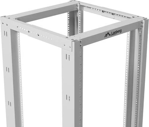 Raf i hapur 19 inç, Lanberg OR01-6827-S, 27U, 600x800 mm, kapacitet 600 kg, gri RAL 7035