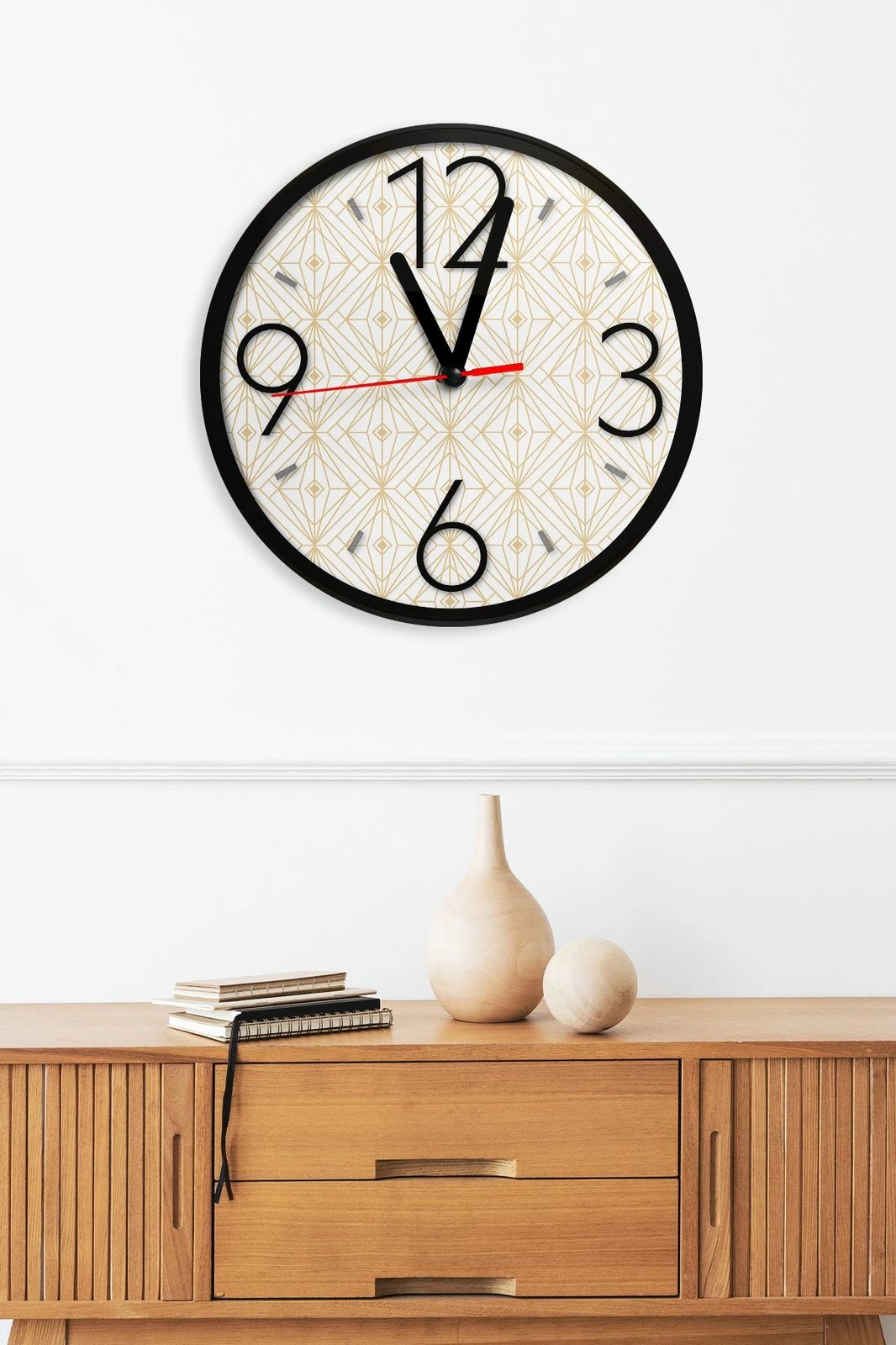 Orë dekorative MDF, Wallity, Artavessa3Dclock25, shumëngjyrëshe