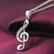 Qafore & varëse të flakëruara në argjend Xuping QVFAM, çelësi muzikor, e argjrendtë