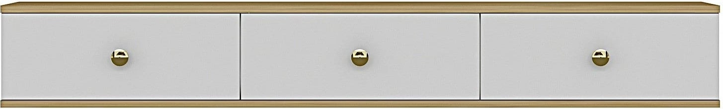 Komodë TV Skye Decor, Zuzu 180, ngjyrë lis safir dhe e bardhë