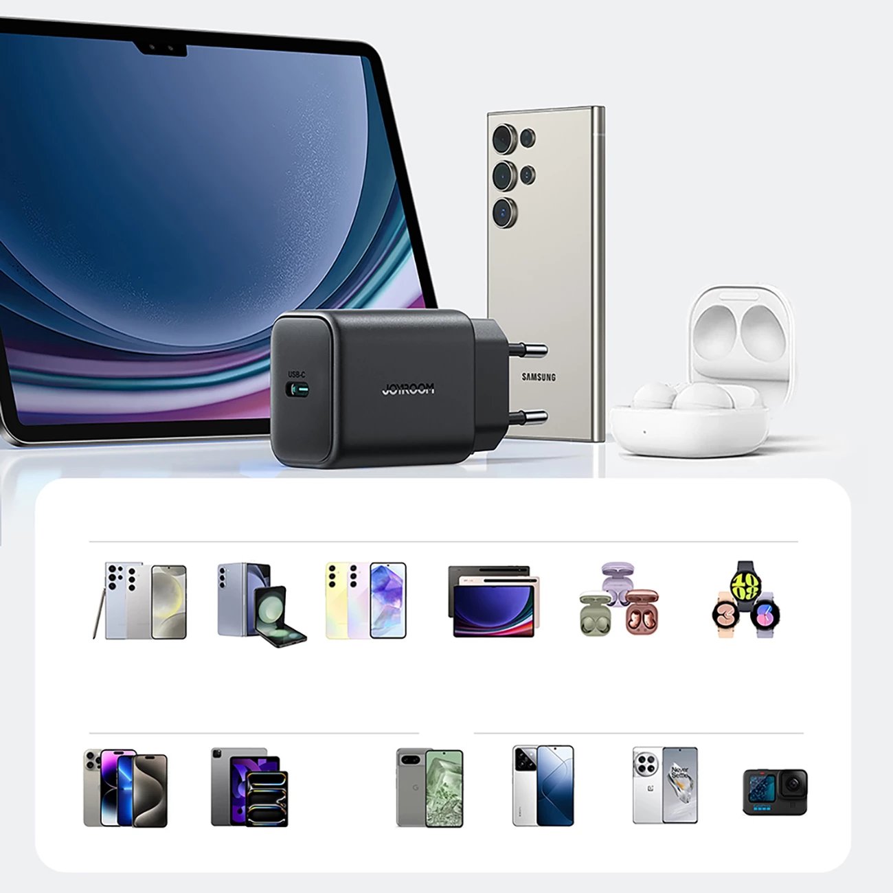 Karikues rrjeti Joyroom JR-TCF23, USB-C, 25W, i zi