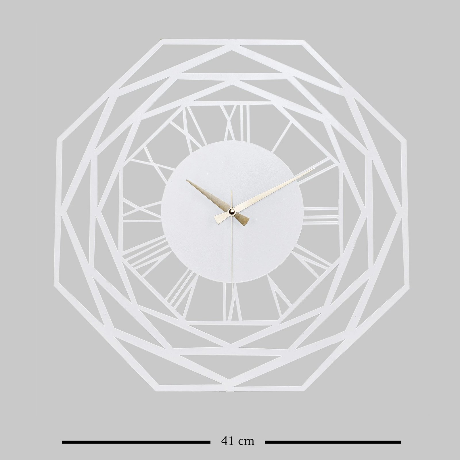 Orë muri dekorative metalike, Wallity Repido New, e bardhë