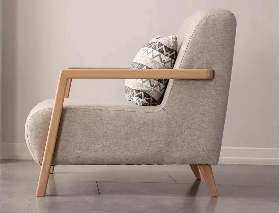 Karrige wing, Atelier del Sofa, ngjyrë krem, mocha