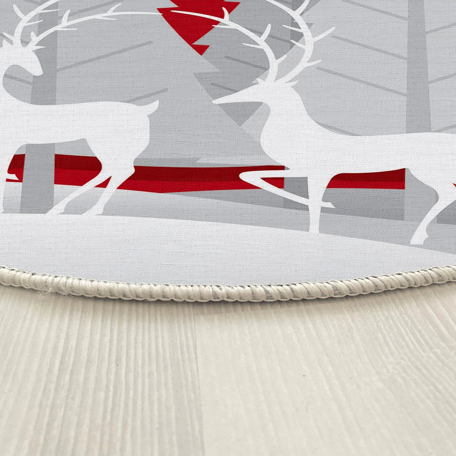 Qilim i rrumbullakët, i kuq dhe i bardhë, Conceptum Hypnose, Woopamuk448, 80cm