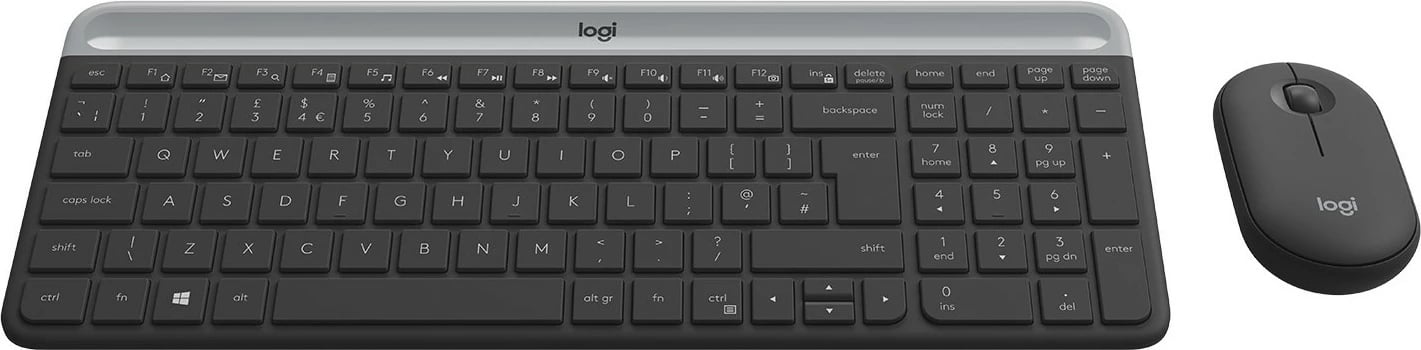 Set tastierë dhe maus wireless Logitech Slim, i zi Set tastierë dhe maus wireless Logitech Slim, i zi