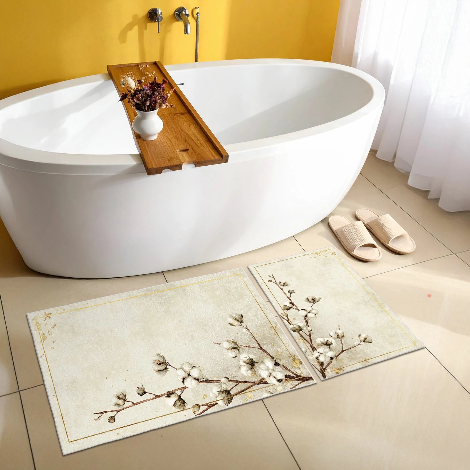 Set tapetash për banjo (2 copë), Mijolnir, Asr01, bezhë