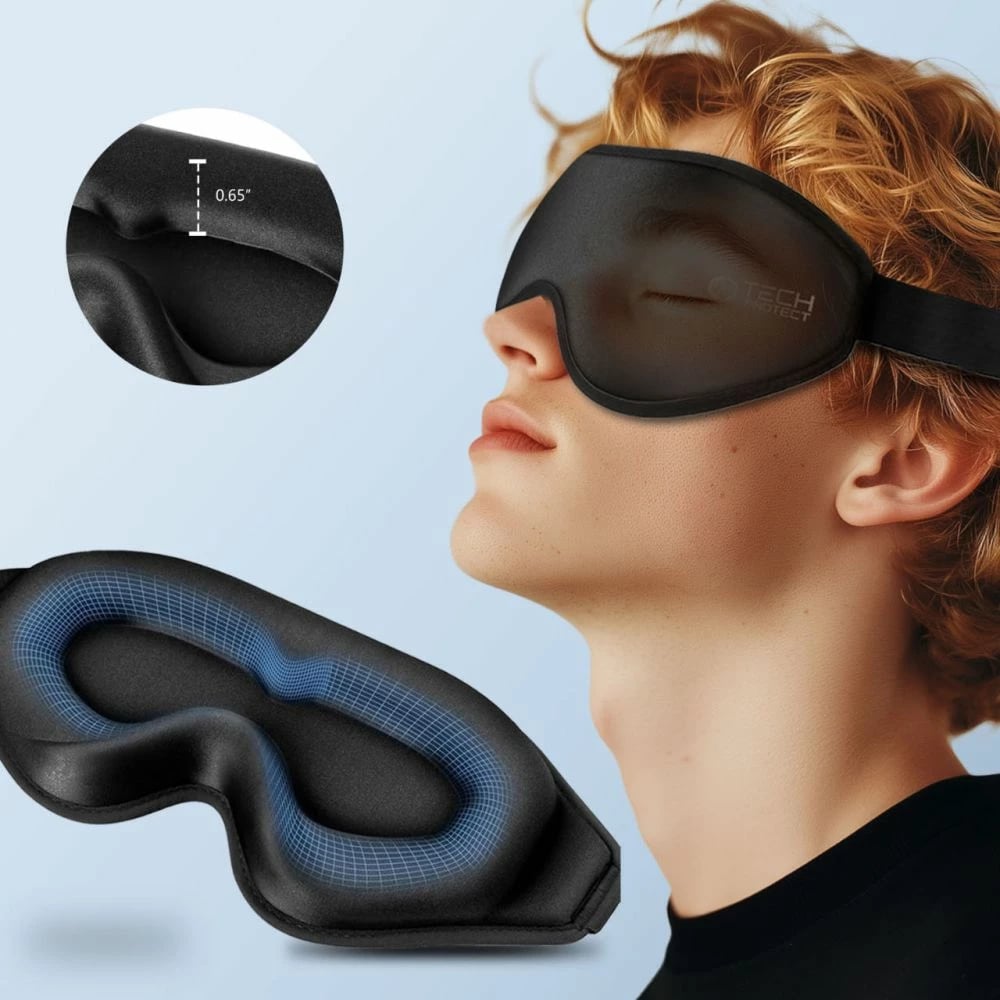 Maskë gjumi Tech-Protect Eyeshade Sleep, e zezë