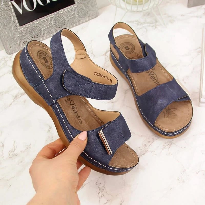 Sandale me Velcro për femra eVento, blu marine