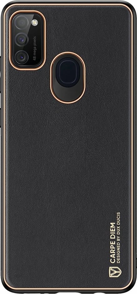 Mbështjellës Dux Ducis Yolo për Samsung Galaxy M30s, lëkurë PU, i zi