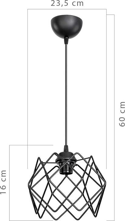 Dritë tavani PWL-1021 E27 metalike e zezë D23.5x60cm