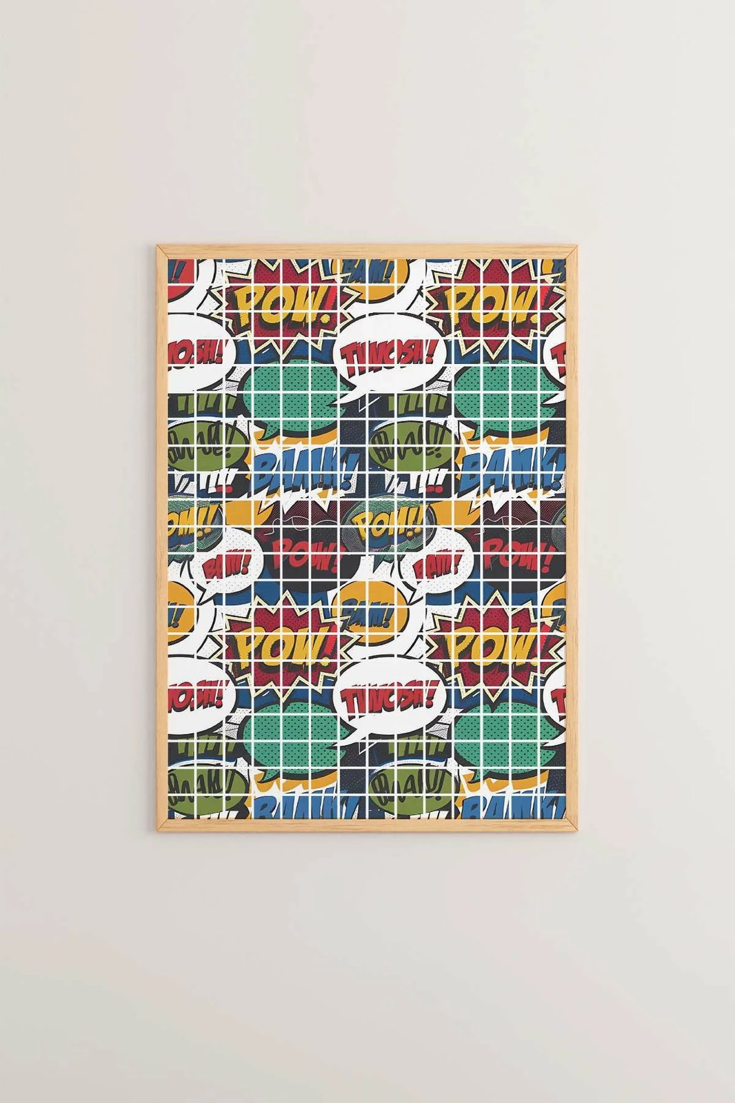 Pikturë dekorative me kornizë, shumëngjyrëshe, Popkare25