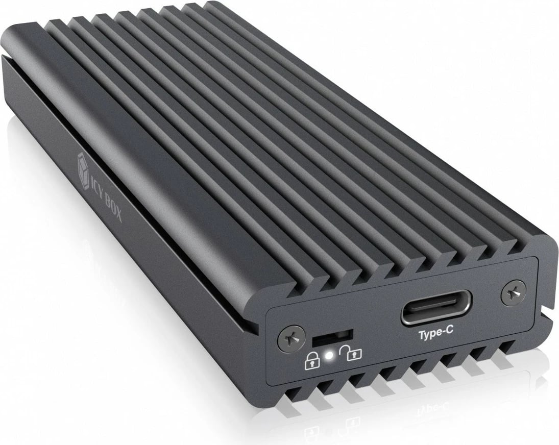 Kasë IcyBox IB-1817MC-C31 për SSD M.2 NVMe & SATA, USB Type-C, Gri
