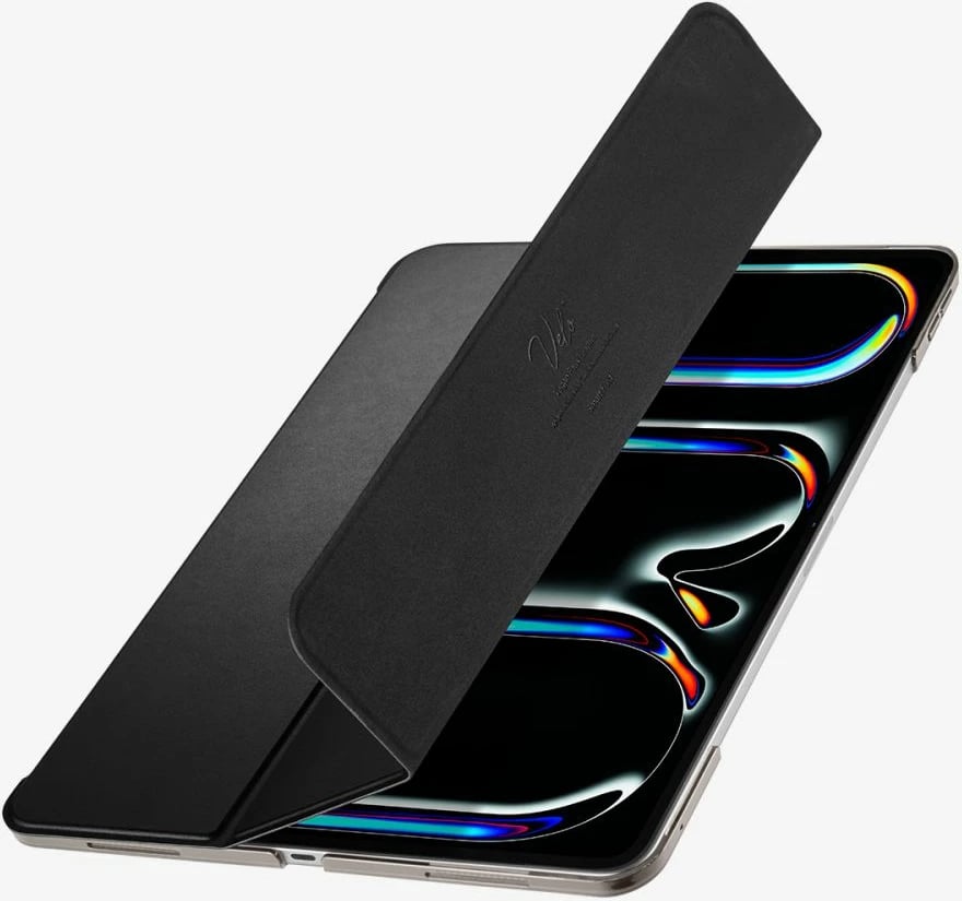 Mbështjellës tablet, Spigen Smart Fold për iPad Pro 13" (2024) A2925/A2926/A3007, kapak tri-fish me sleep/wake, i zi
