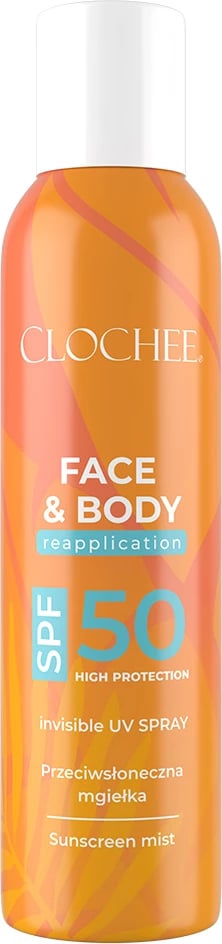 Sprej për diell Clochee Face & Body Sunscreen Mist SPF50, 150ml
