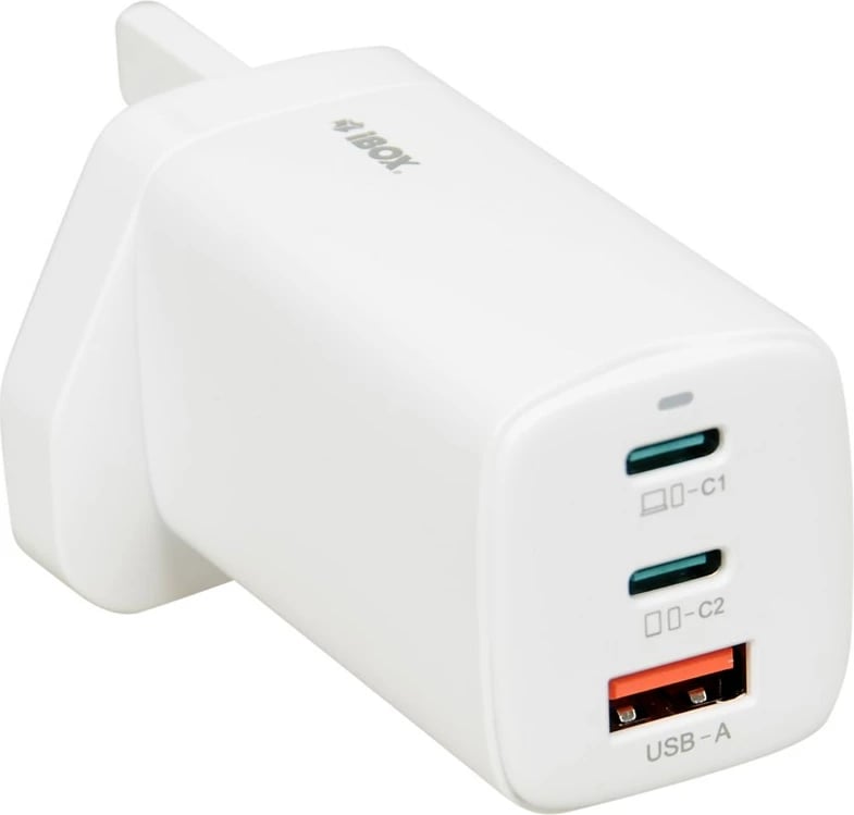 Karikues universal iBOX C-65 GaN 65W, prizë UK, i bardhë