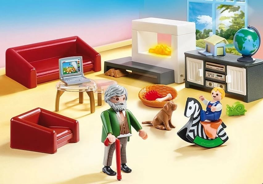 Set lodrash Playmobil Dollhouse 70207 Cozy Living Room, 36 pjesë