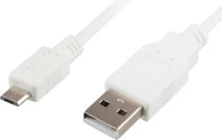 Kabllo USB SHARKOON 2.0 A në Micro-B, 1.5m, e bardhë