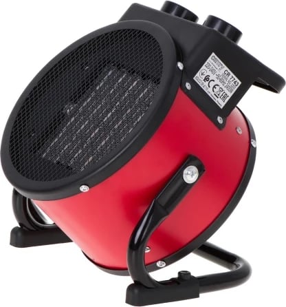 Ngrohës me ventilator qeramik, Camry CR 7743, 2400W, 2 nivele 1000/2400W, termostat, kënd fryrjeje vertikale 90°, i kuq