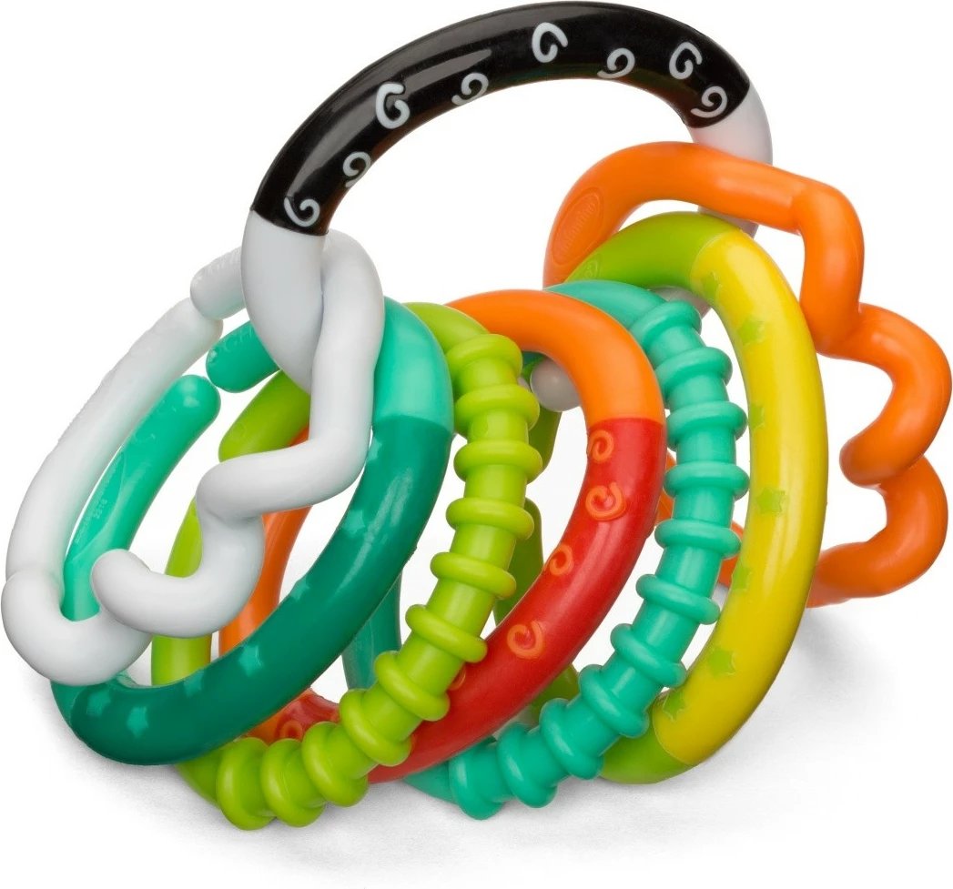 Lodër për dhëmbëzim B-kids Infantino Teething Chain, 8 elemente, shumëngjyrëshe