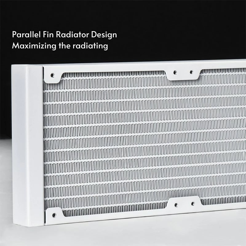 Kasë ftohëse uji Chieftec ICEBERG 240-RGB-W, 2x12 cm, RGB, e bardhë