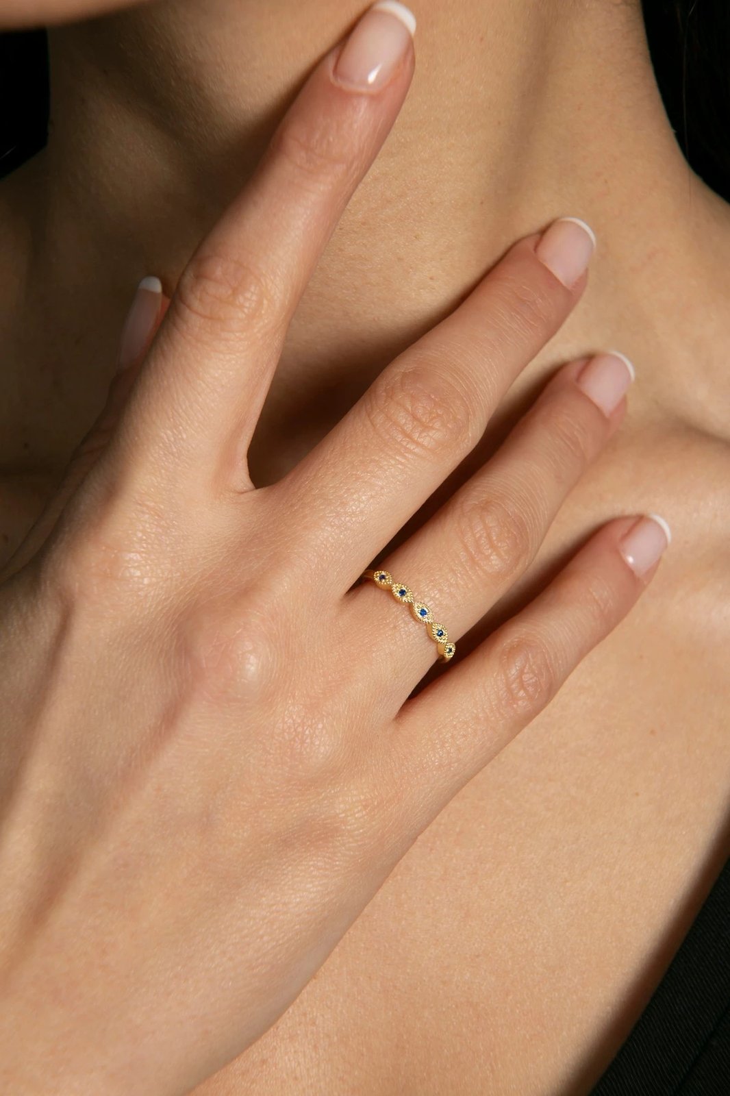 Unazë argjendi Elika, ngjyrë ari, FA182802