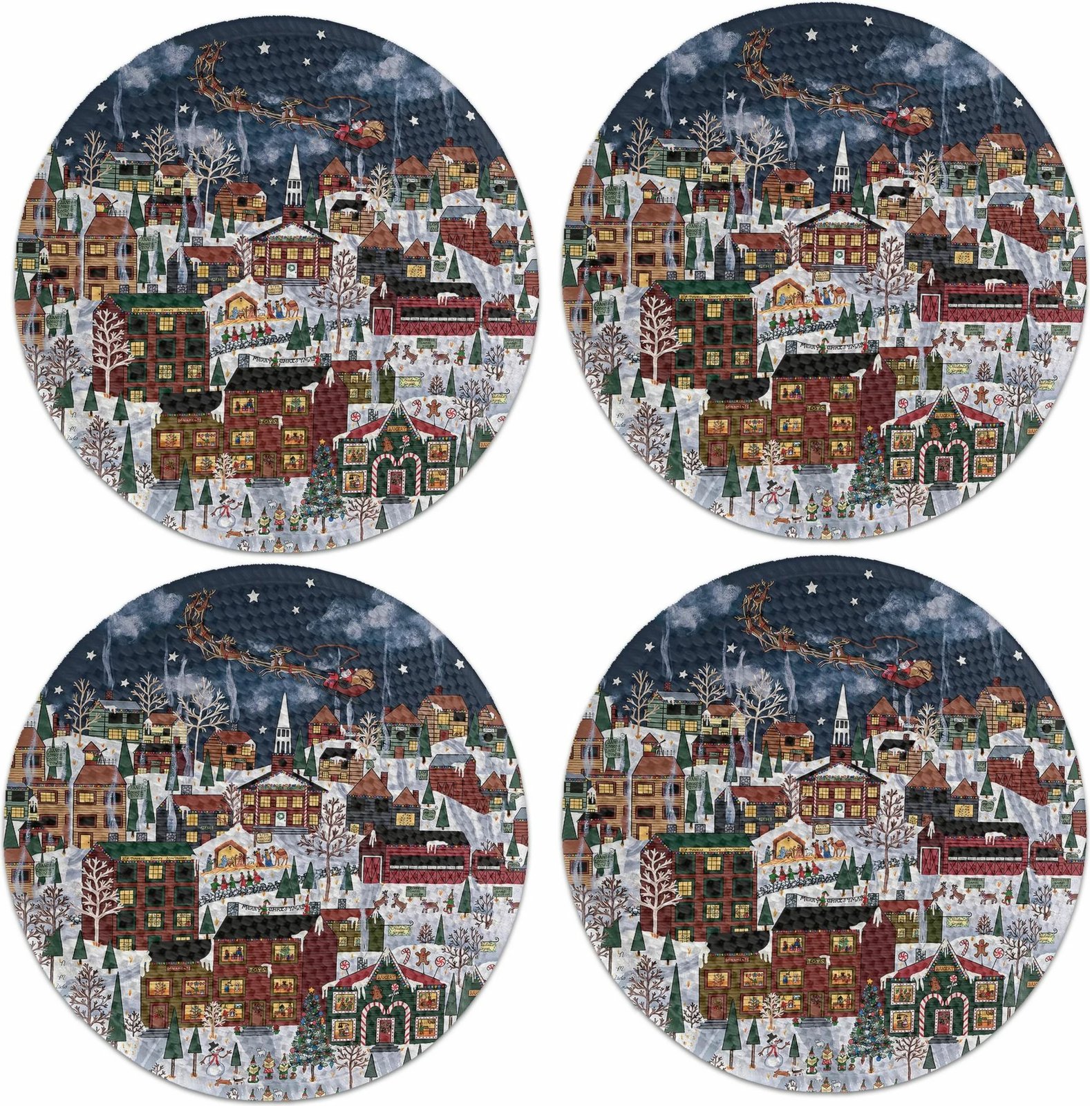 Set nënshtruesish tavoline Hermia Concept, shumëngjyrësh, 4 copë, 37cm