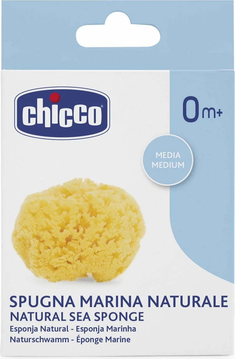 Sfongjer për banjo natyral për fëmijë Chicco 0m+, 1 copë