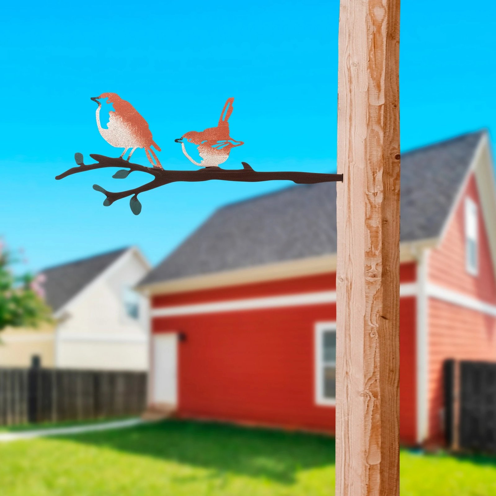 Objekt dekorativ për kopsht, zogj në degë, Aberto Design, 23