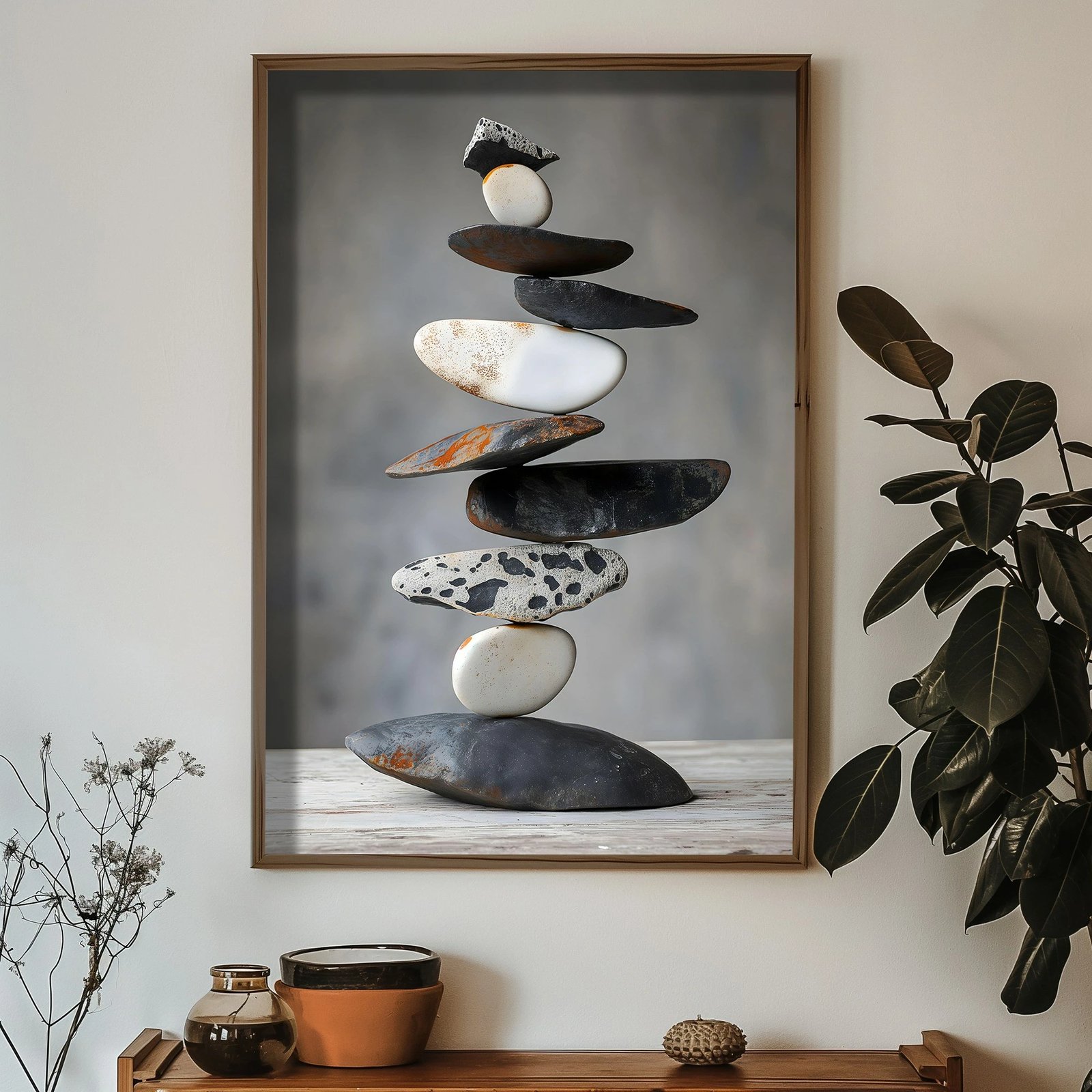 Pikturë dekorative me kornizë MDF, shumëngjyrëshe, HUM088