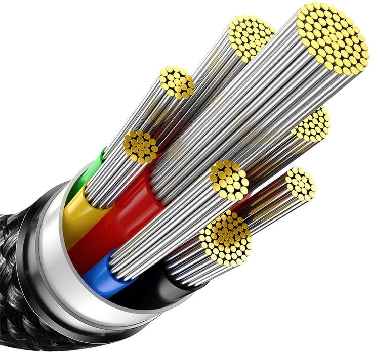 Kabllo USB-C në USB-C Baseus Tungsten Gold, 3m, 240W, e zezë Kabllo USB-C në USB-C Baseus Tungsten Gold, 3m, 240W, e zezë