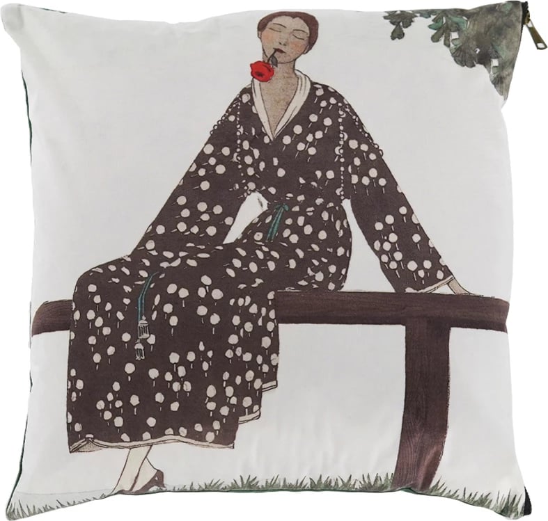 Jastëk dekorativ Liza, kadife, shumëngjyrësh, 45x45cm