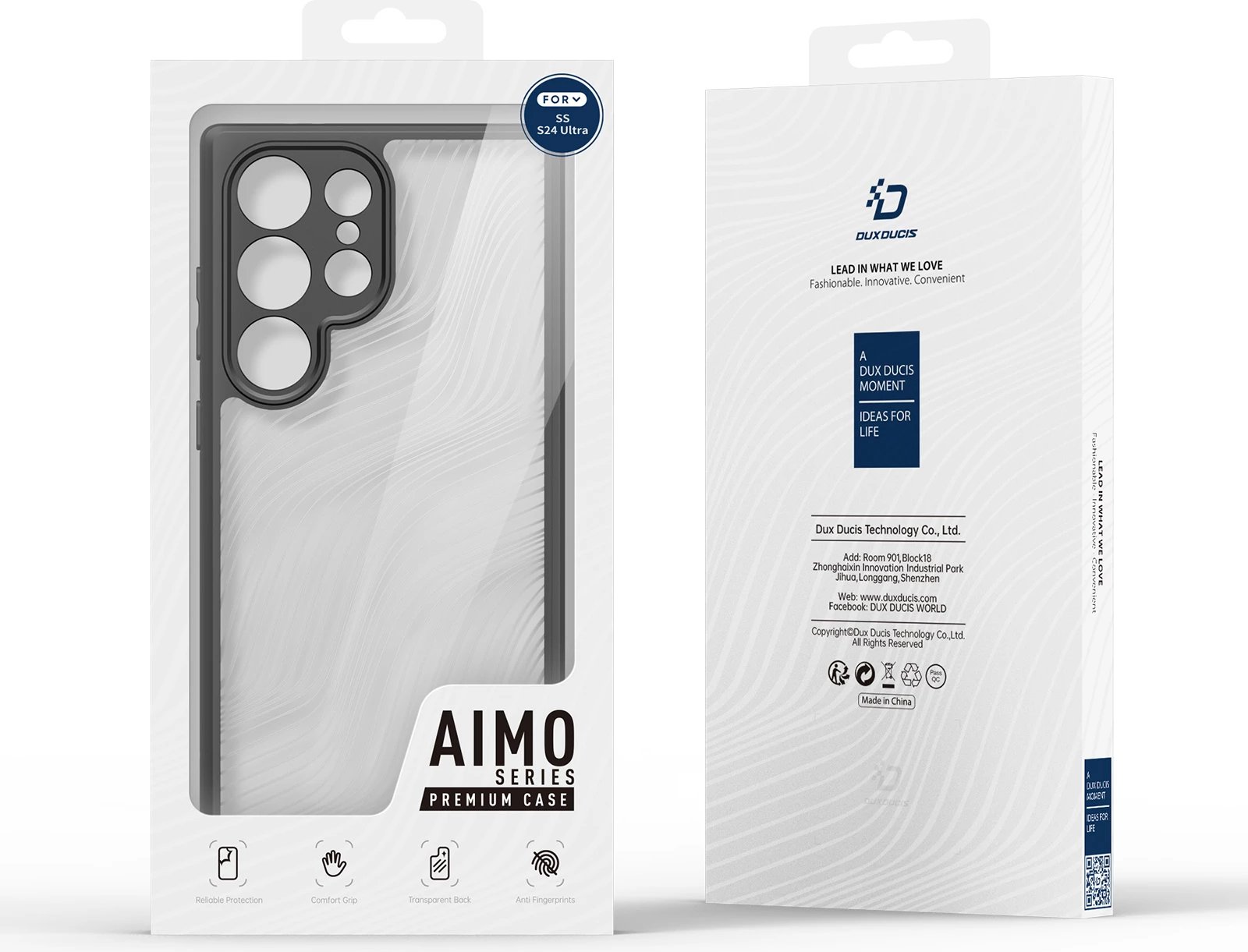 Mbështjellës Dux Ducis Aimo për Samsung Galaxy S24 Ultra, e zezë