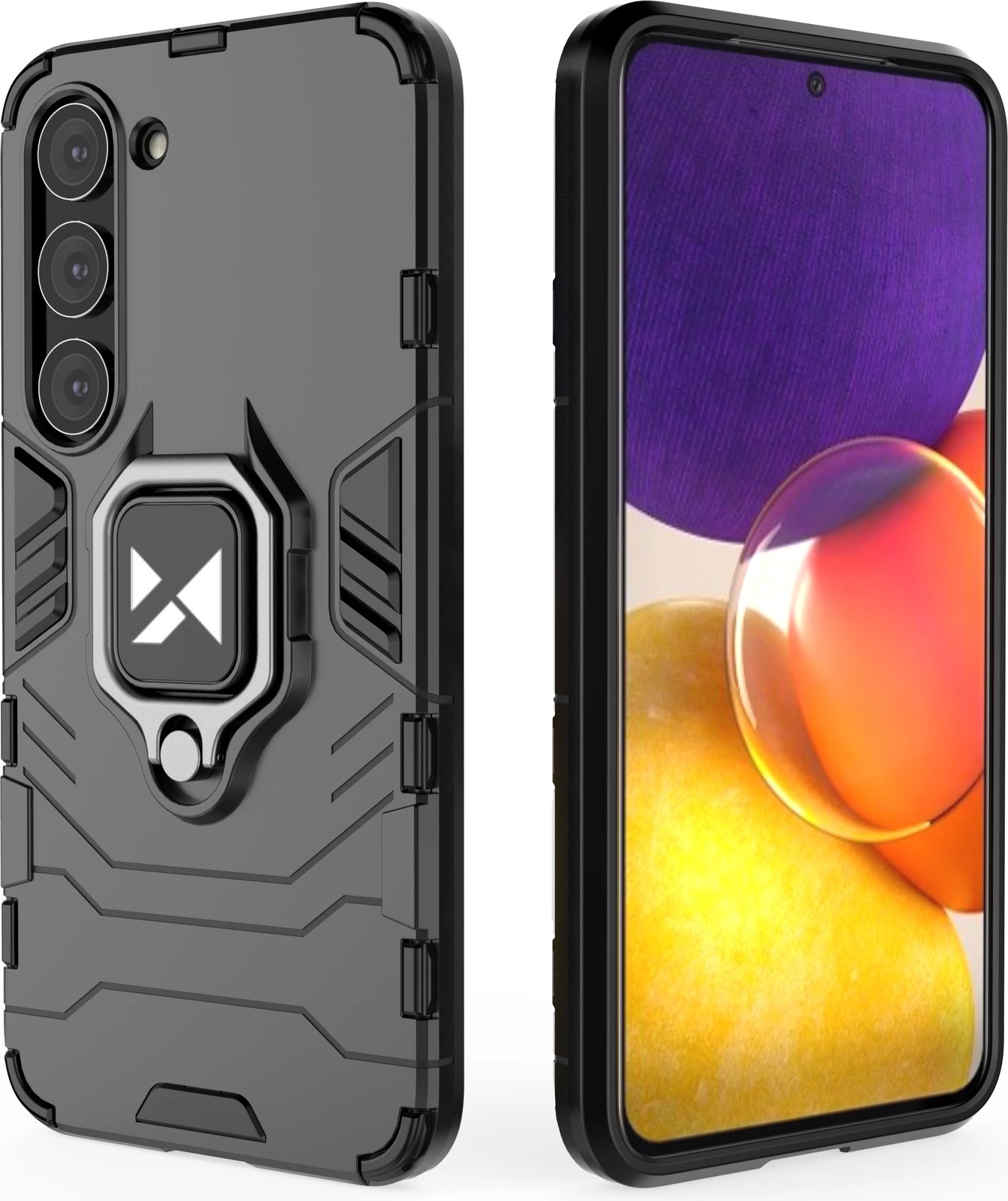 Mbështjellës Wozinsky Ring Armor për Samsung Galaxy S23, me mbajtëse unaze, i zi Mbështjellës Wozinsky Ring Armor për Samsung Galaxy S23, me mbajtëse unaze, i zi