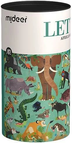 Puzzle Mideer Let's Learn - Kafshët e Afrikës 126 Pjesë