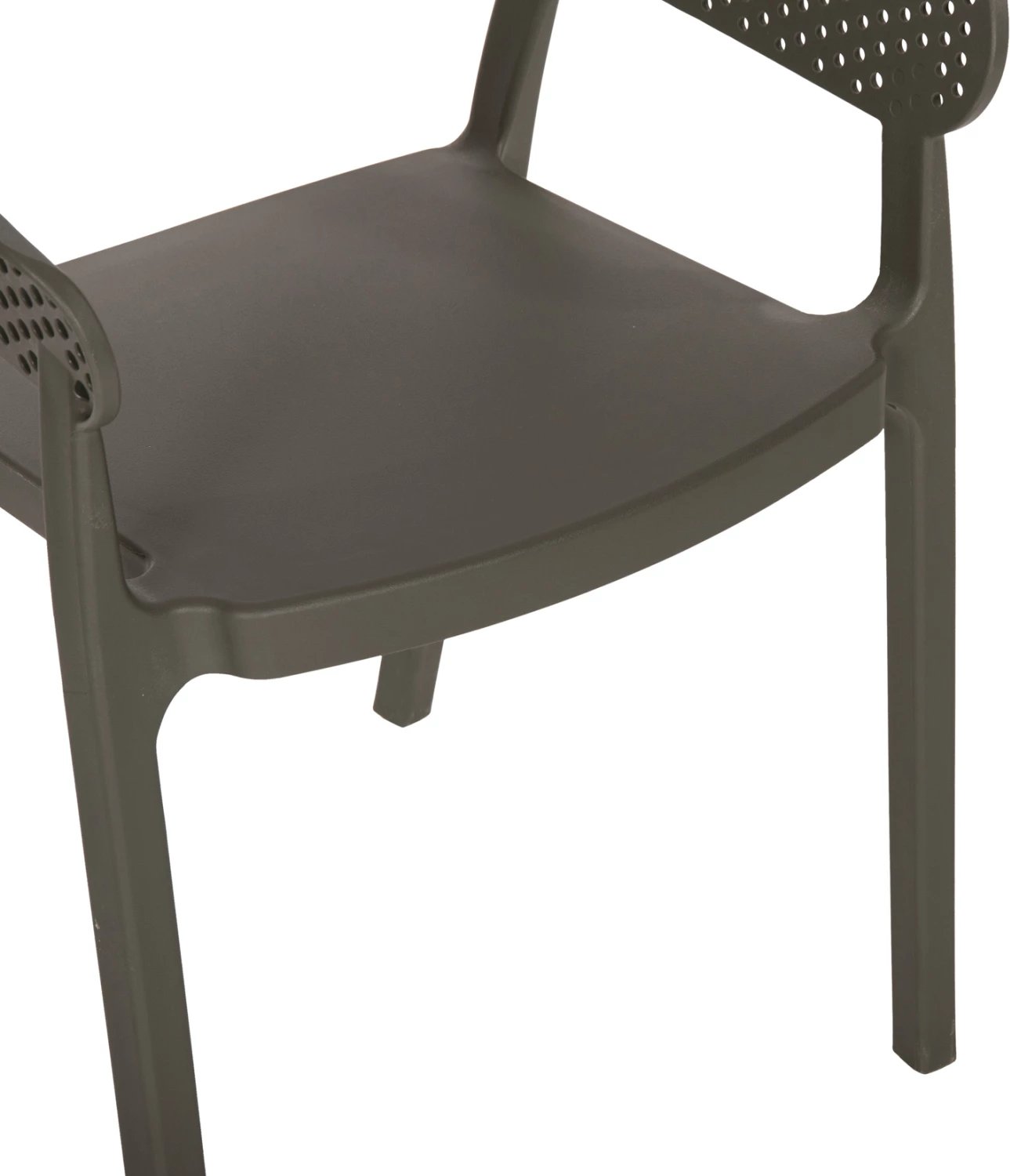 Karrige polipropileni e perforuar FH5941.07 ngjyrë ulliri e errët 53,5x50,5x73Hcm