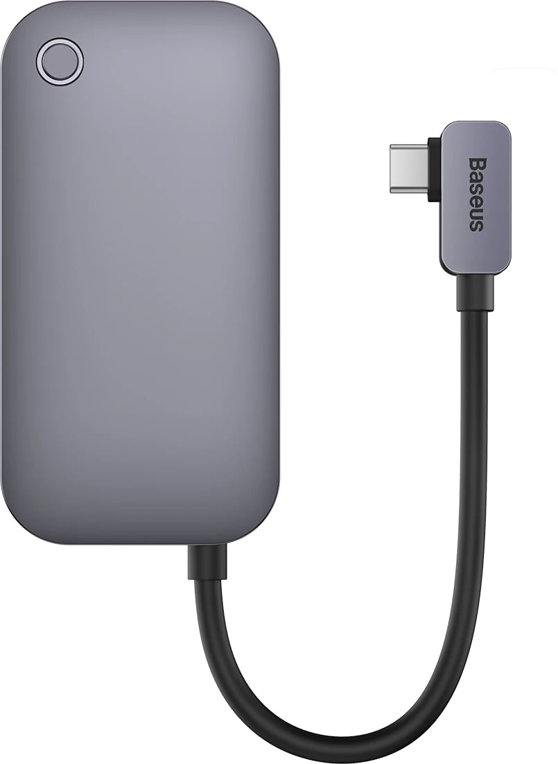 HUB Baseus PadJoy 6-në-1, USB-C, për tabletë/celular, Gri e errët