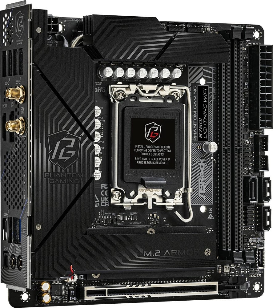 Pllakë amë ASRock B760I LIGHTNING WIFI, mini ITX, DDR5, WiFi 6E, Socket LGA1700