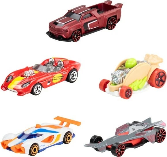 Set vetura lodër Hot Wheels Let’s Race JDR20, 5 copë, shumëngjyrëshe