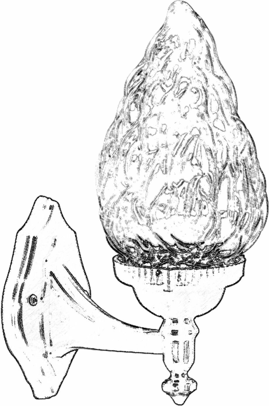 Llambë muri për jashtë Opviq, BAP-68191-1BSY-M2, e zezë