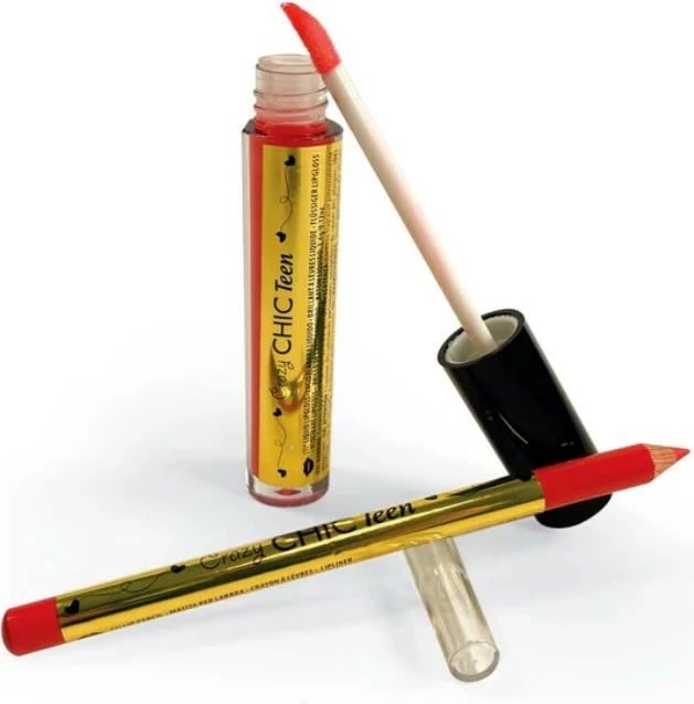 Set make-up për buzë Crazy CHIC Teen Clementoni, Lip Gloss & Lip Liner Party Quin