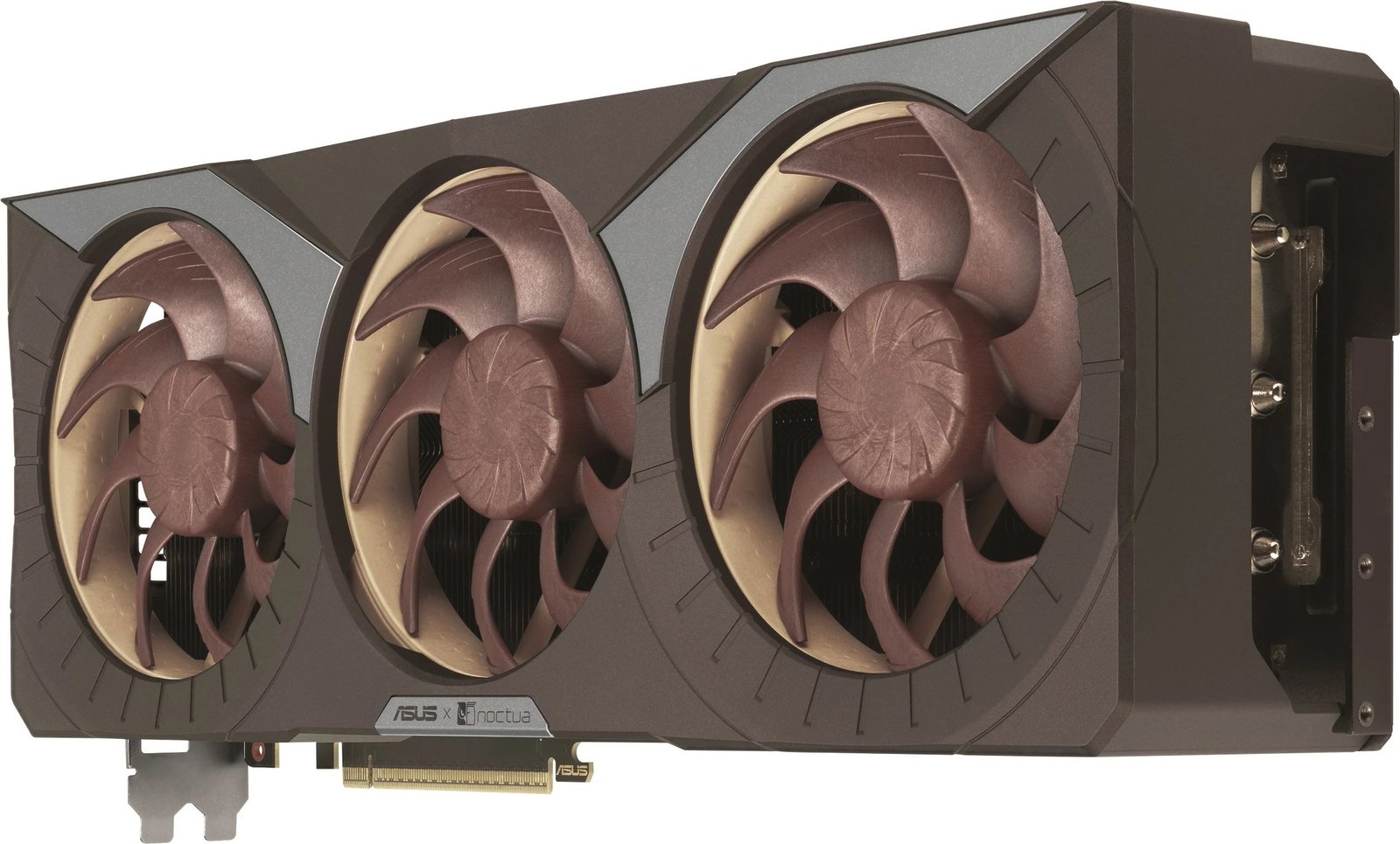 Kartelë grafike ASUS RTX 5080 Noctua OC Edition 16GB GDDR7, 3 ventilatorë, kafe Kartelë grafike ASUS RTX 5080 Noctua OC Edition 16GB GDDR7, 3 ventilatorë, kafe
