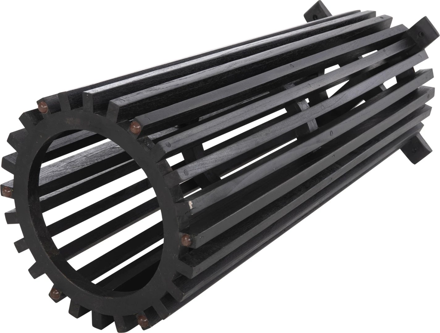 Baza e qëndrimit për bar, lartësi mesatare, e rrumbullakët, FRANTZ, FH9857.12, dru MINDI, ngjyrë e zezë, Φ40x90H cm