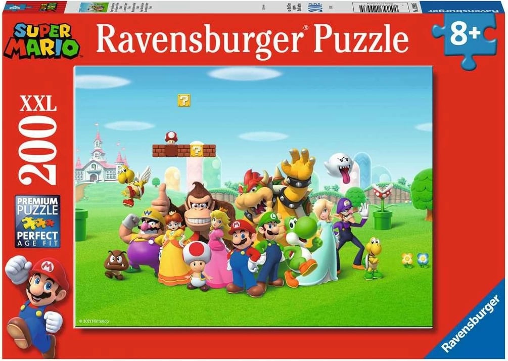 Puzzle Super Mario Ravensburger 200 pjesë XXL për fëmijë