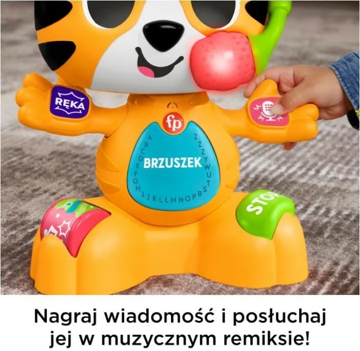 Lodër edukative Fisher Price Link Squad Tiger Cub Dance and Learning, plastikë, portokalli/zezë