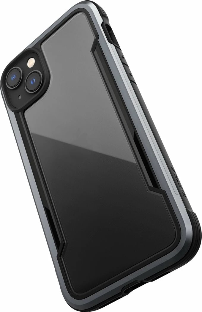 Mbështjellës Raptic X-Doria Shield për iPhone 14, i zi, me kornizë alumini, MagSafe