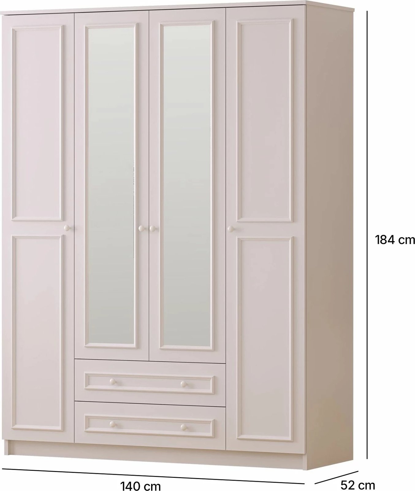 Dollap Skye Decor, ngjyrë e bardhë mat, Rb-186-02