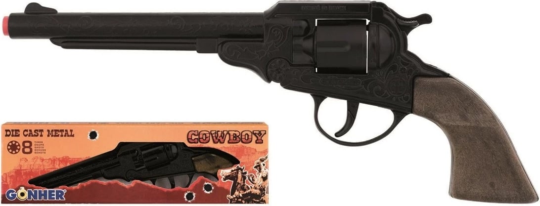 Revolver lodër metalik Pulio GONHER 88/6, 8 fishekë, zi/kafe